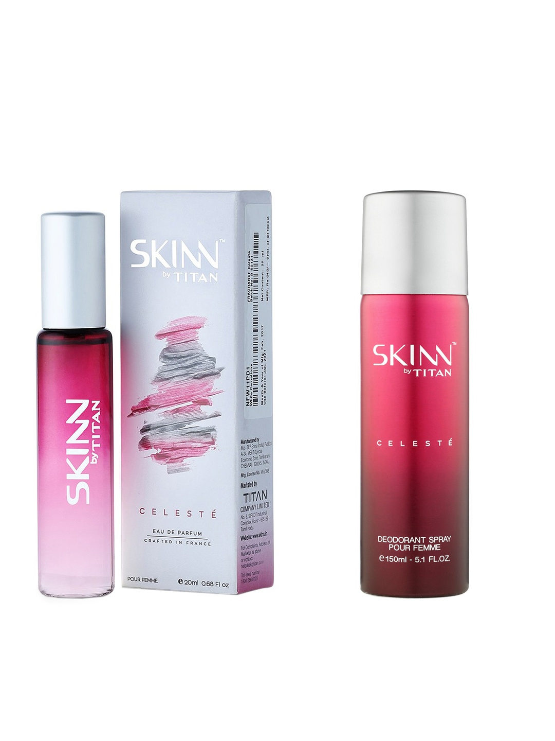 

SKINN by Titan Women Set Of Celeste Eau de Parfum & Nude Deodorant, Pink