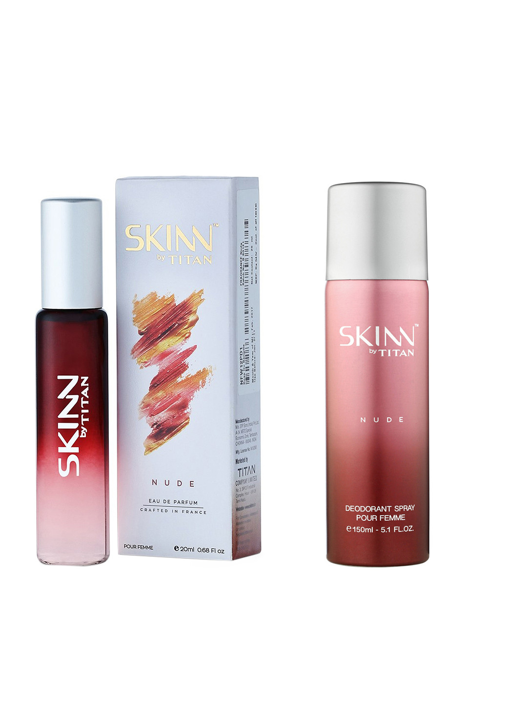 

SKINN by Titan Women Set Of Deodorant Nude & Nude Eau de Parfum, Red