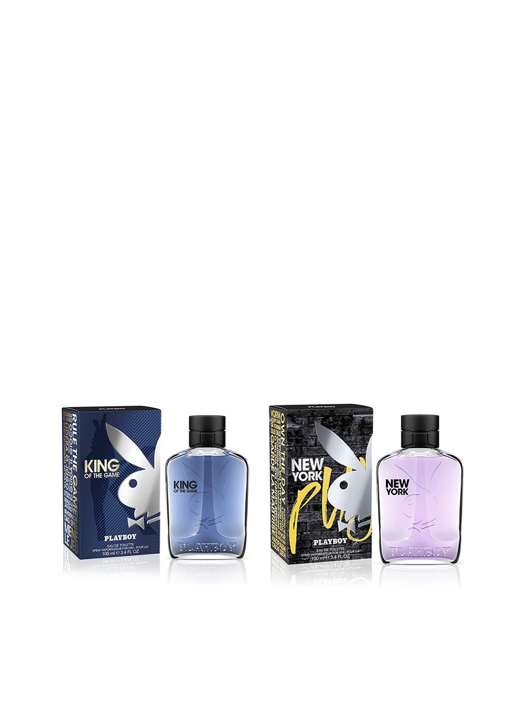 

Playboy Men Set of 2 Eau De Toilettes- New York & King of the Game, Blue
