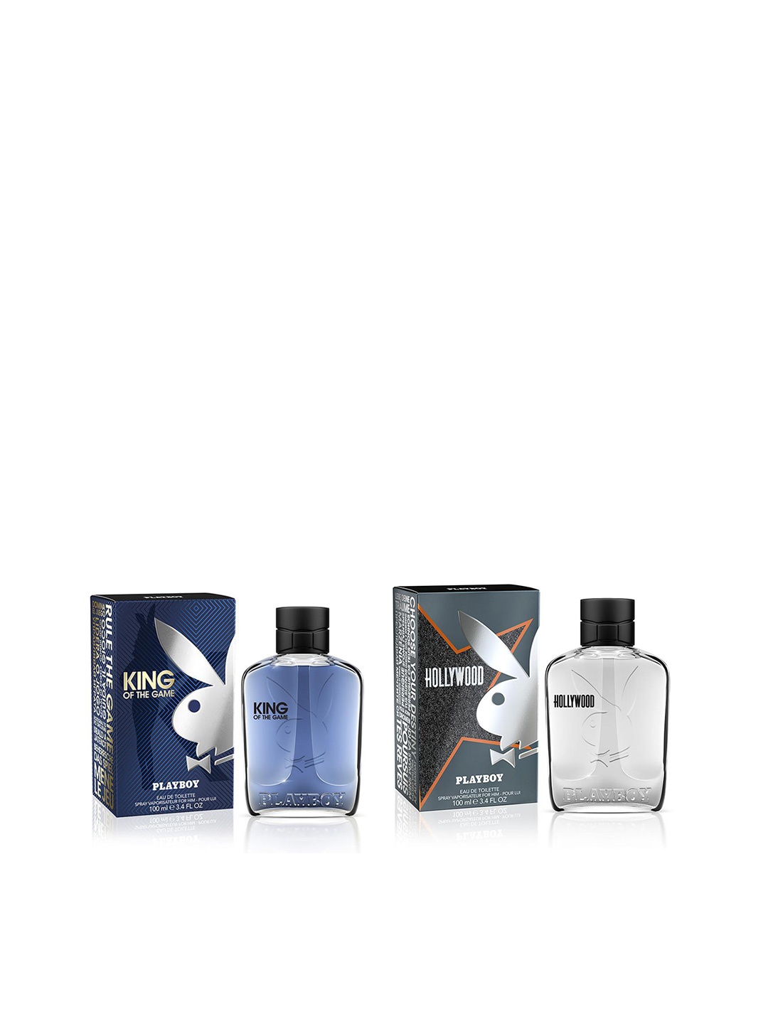 

Playboy Men Set of 2 Eau De Toilettes- Hollywood & King of the Game, Grey