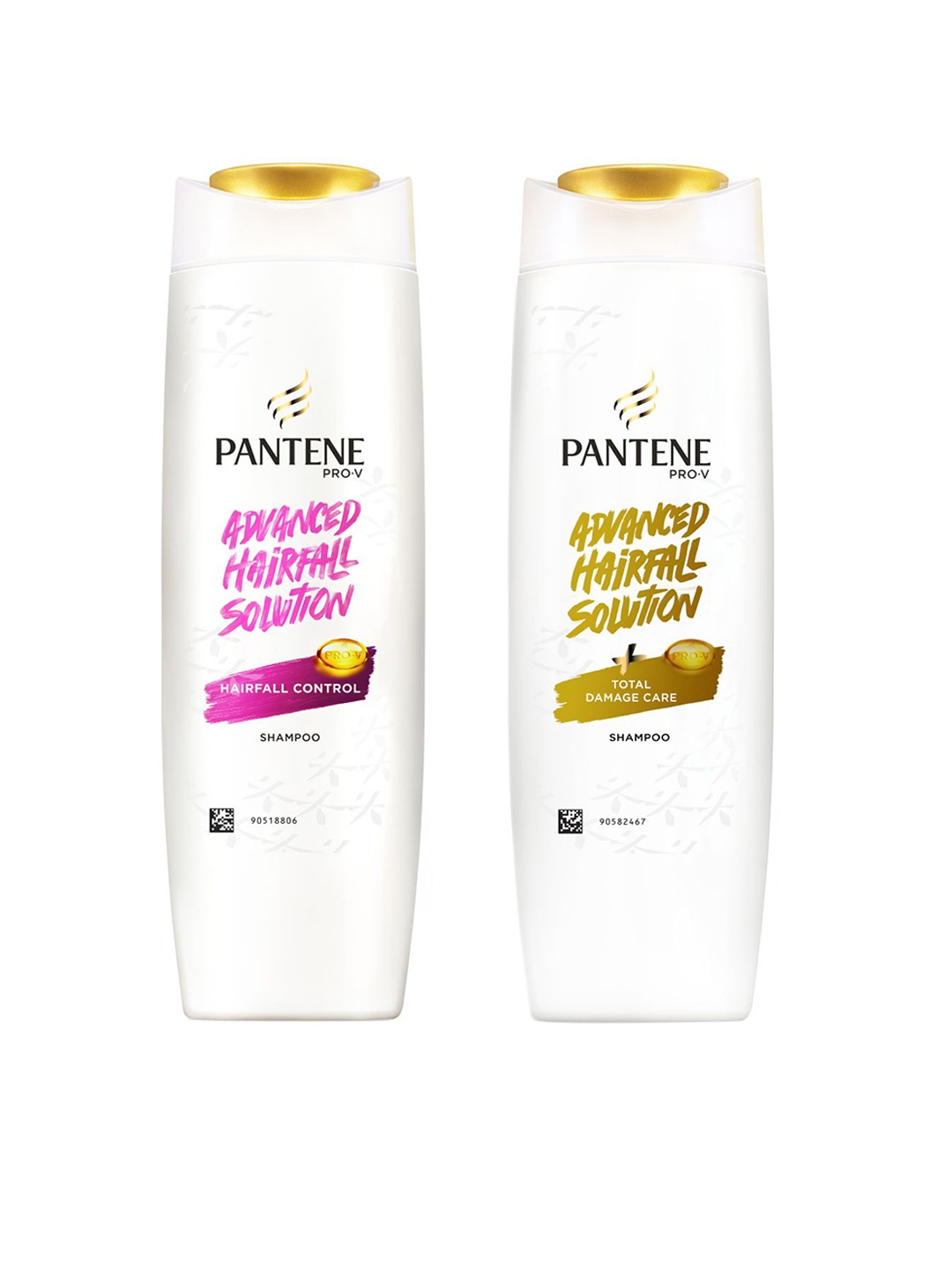 

Pantene Set of 2 Advanced Hair Fall Shampoos-Total Damage Care & Hair Fall Control, White