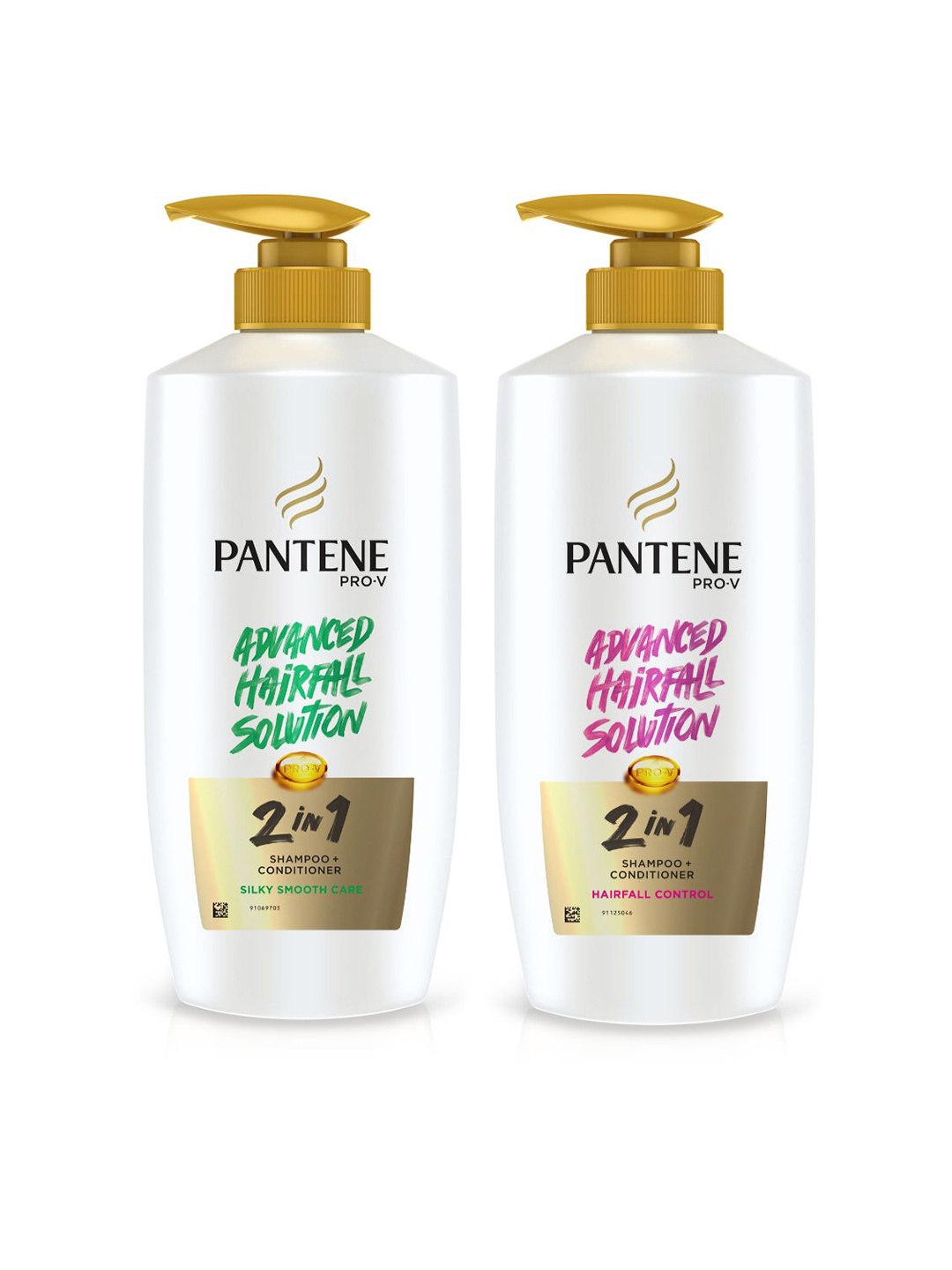 

Pantene Set of 2 Advanced Hair Fall Solution 2 in 1 Shampoo + Conditioner, White