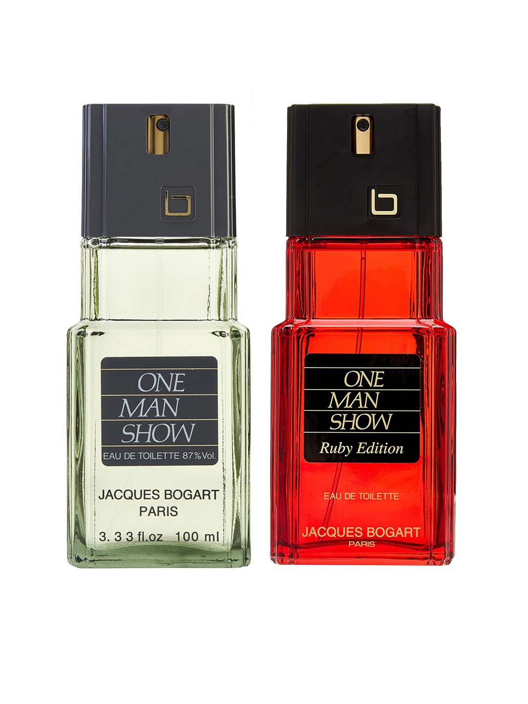 

JACQUES BOGART Men Set of 2 One Man Show EDT Perfumes - 100 ml each, Red