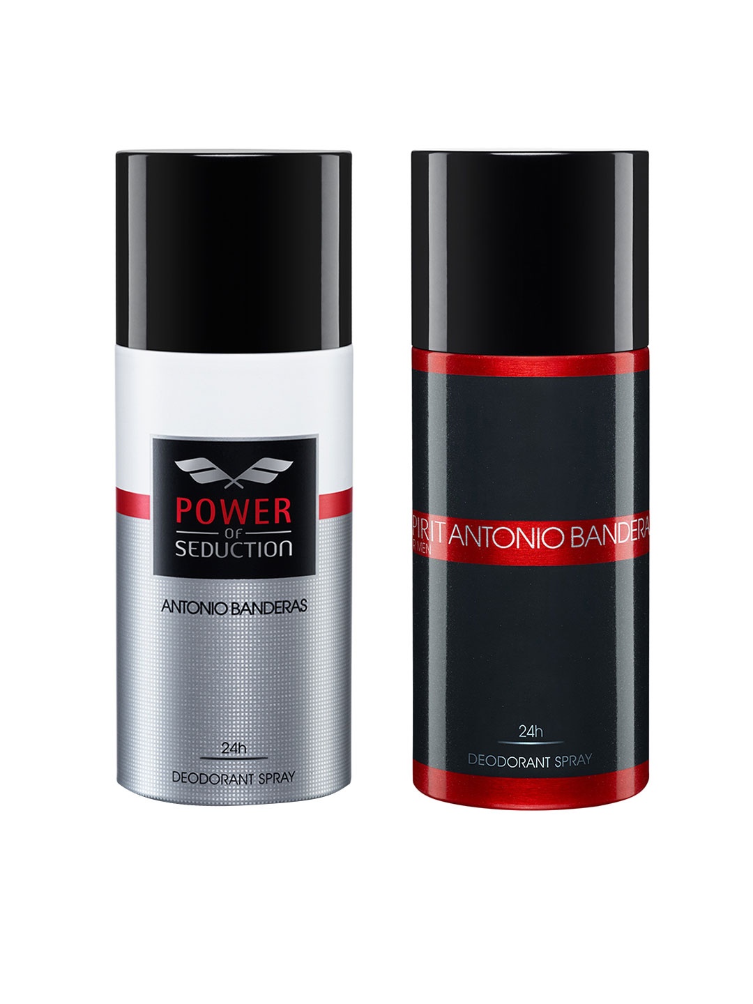 

Antonio Banderas Men Set of 2 Deodorant - Spirit & Power of Seduction - 150 ml each, Black