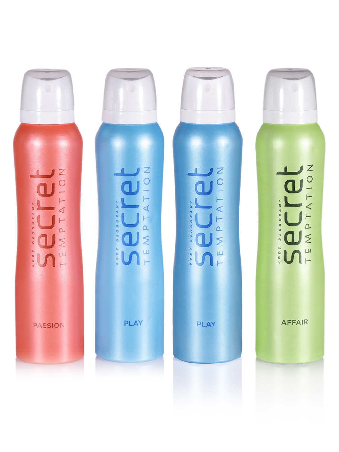 

Secret Temptation Set of 4 Deodorant Body Sprays, Peach