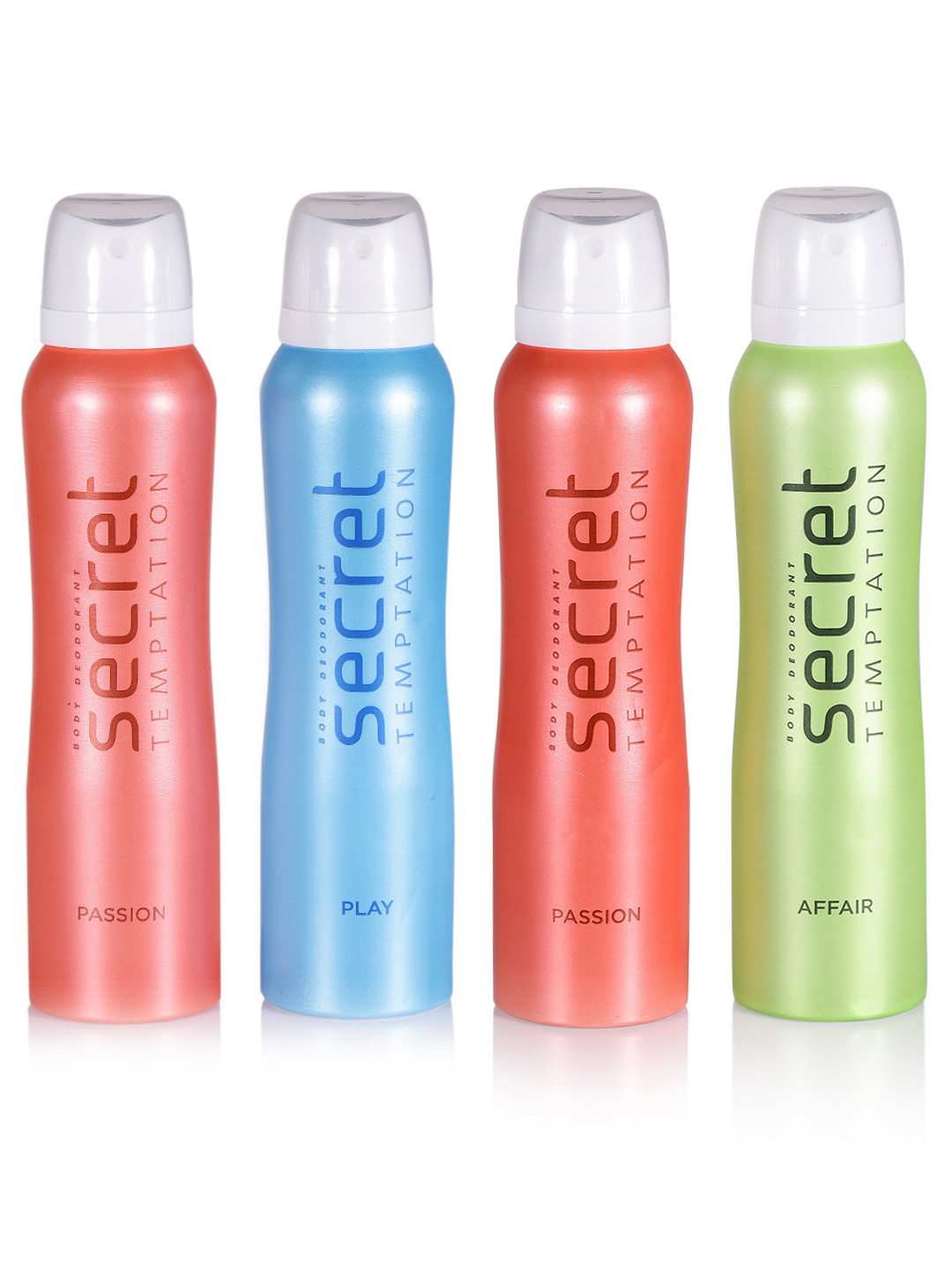 

Secret Temptation Set of 4 Deodorant Body Sprays, Peach