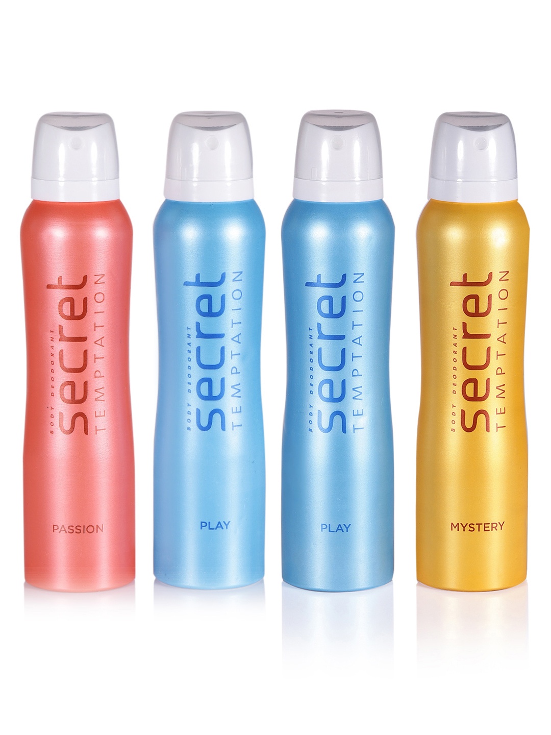 

Secret Temptation Set of 4 Deodorant Body Sprays, Peach