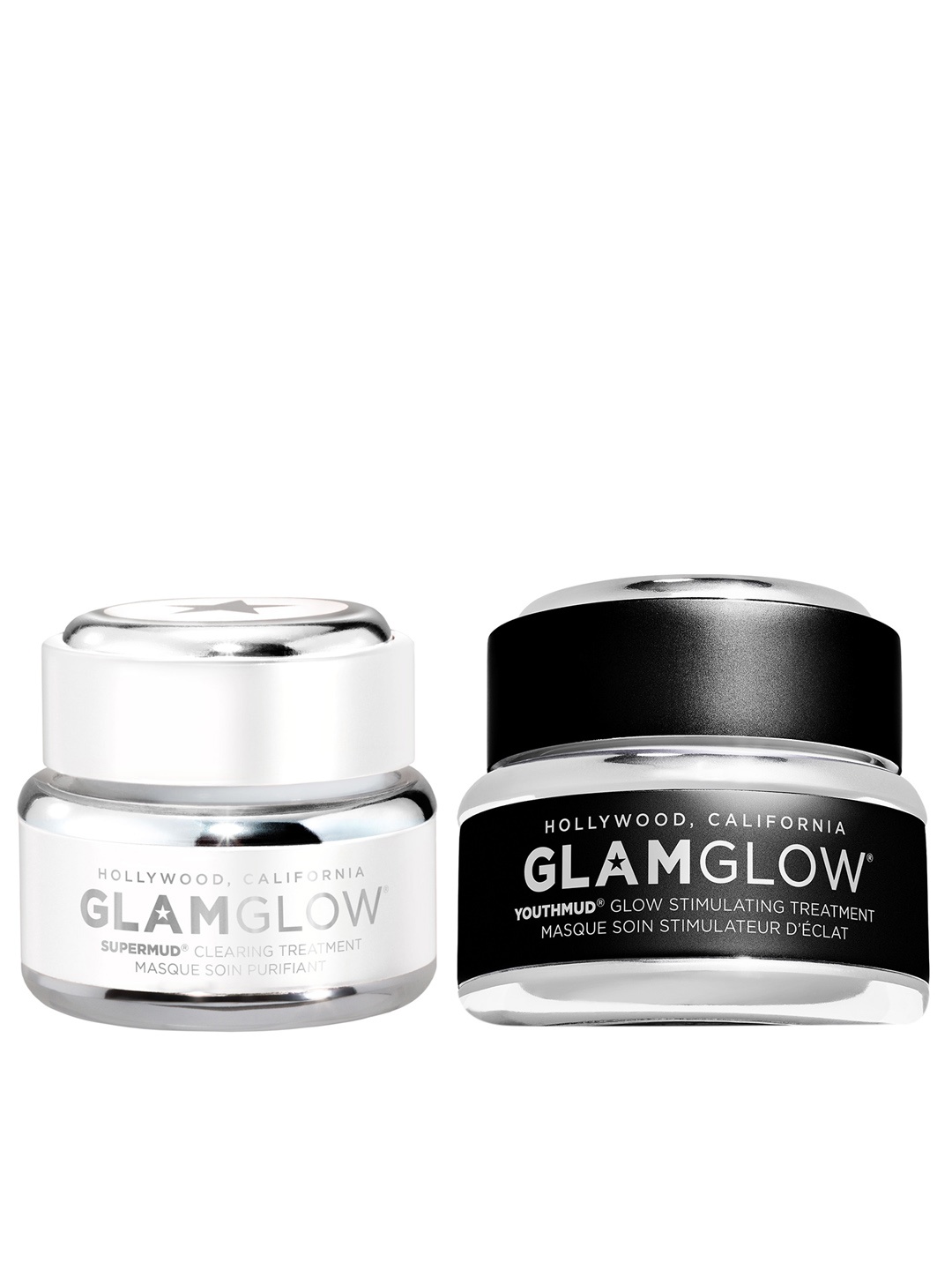 

GLAMGLOW Set of Youthmud Glow & Supermud Clearing Treatment Masks, White