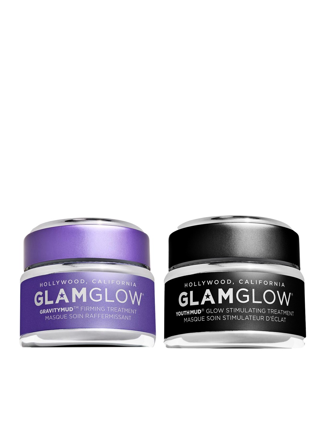 

GLAMGLOW Set of Youthmud Glow Stimulating & Gravitymud Firming Treatment Masks, Blue