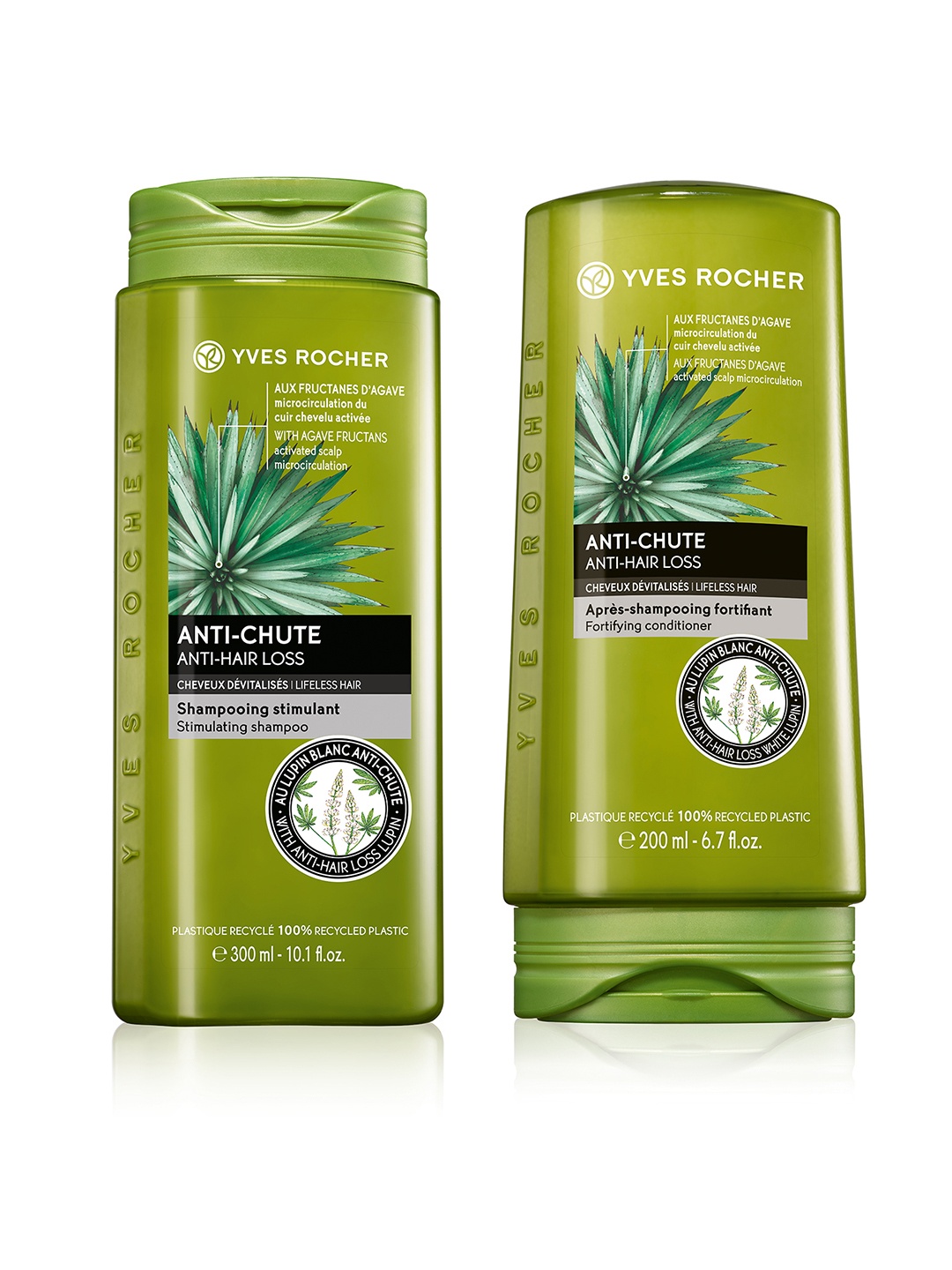 

YVES ROCHER Set of Sustainable Stimulating Shampoo & Fortifying Conditioner, Green