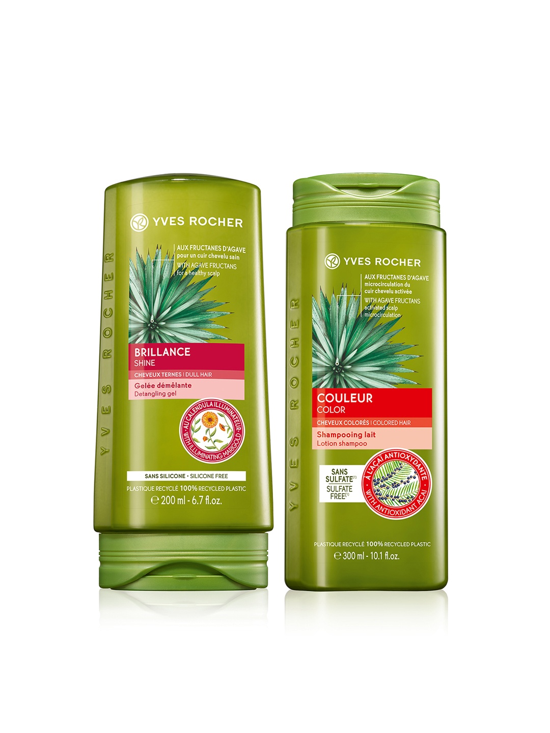 

YVES ROCHER Set of 2 Sustainable Shampoo & Gel Conditioner, Green