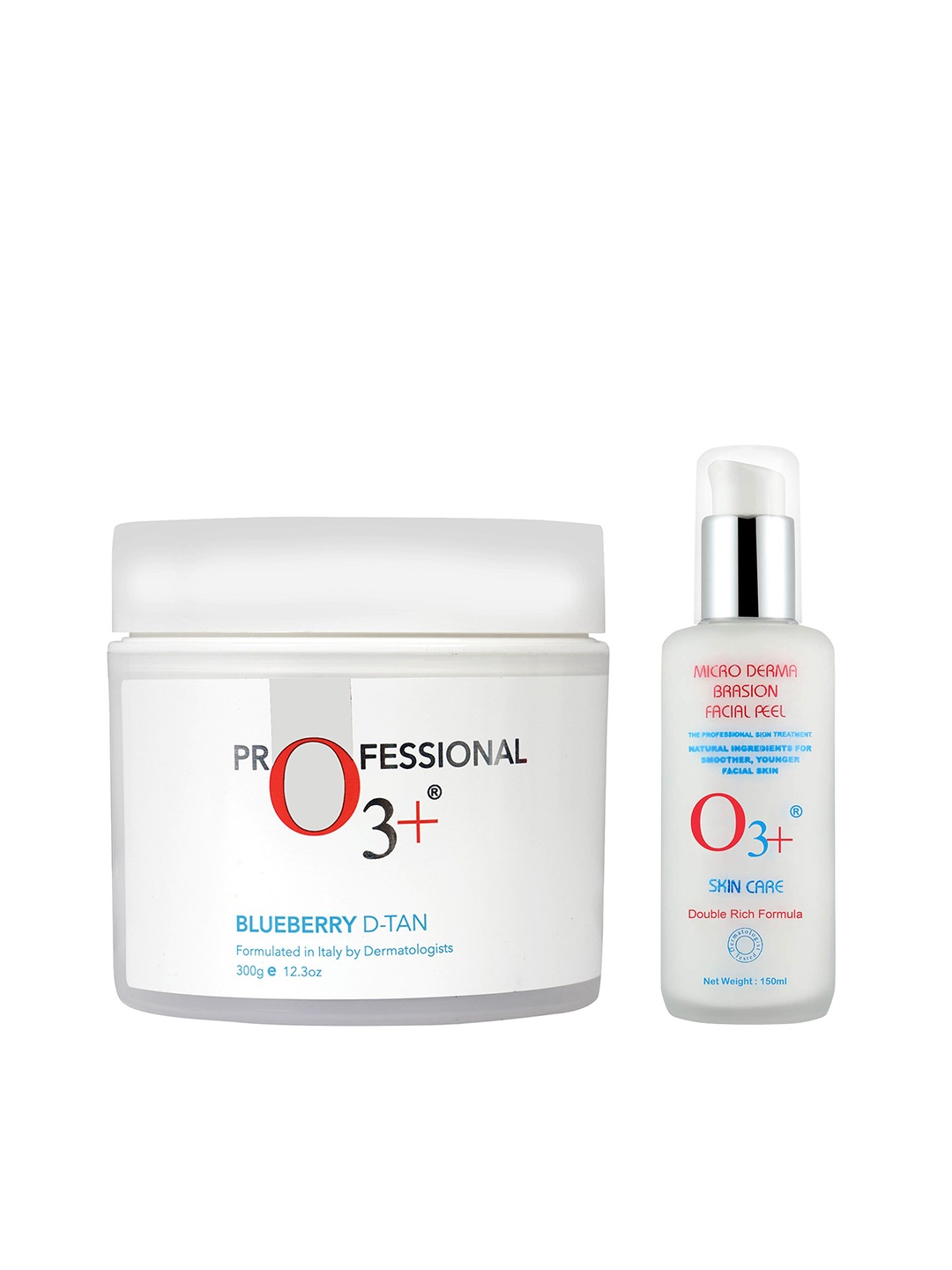 

O3+ Set of Blueberry D-Tan & Micro Derma Brasion Facial Peel with Double Rich Formula, White