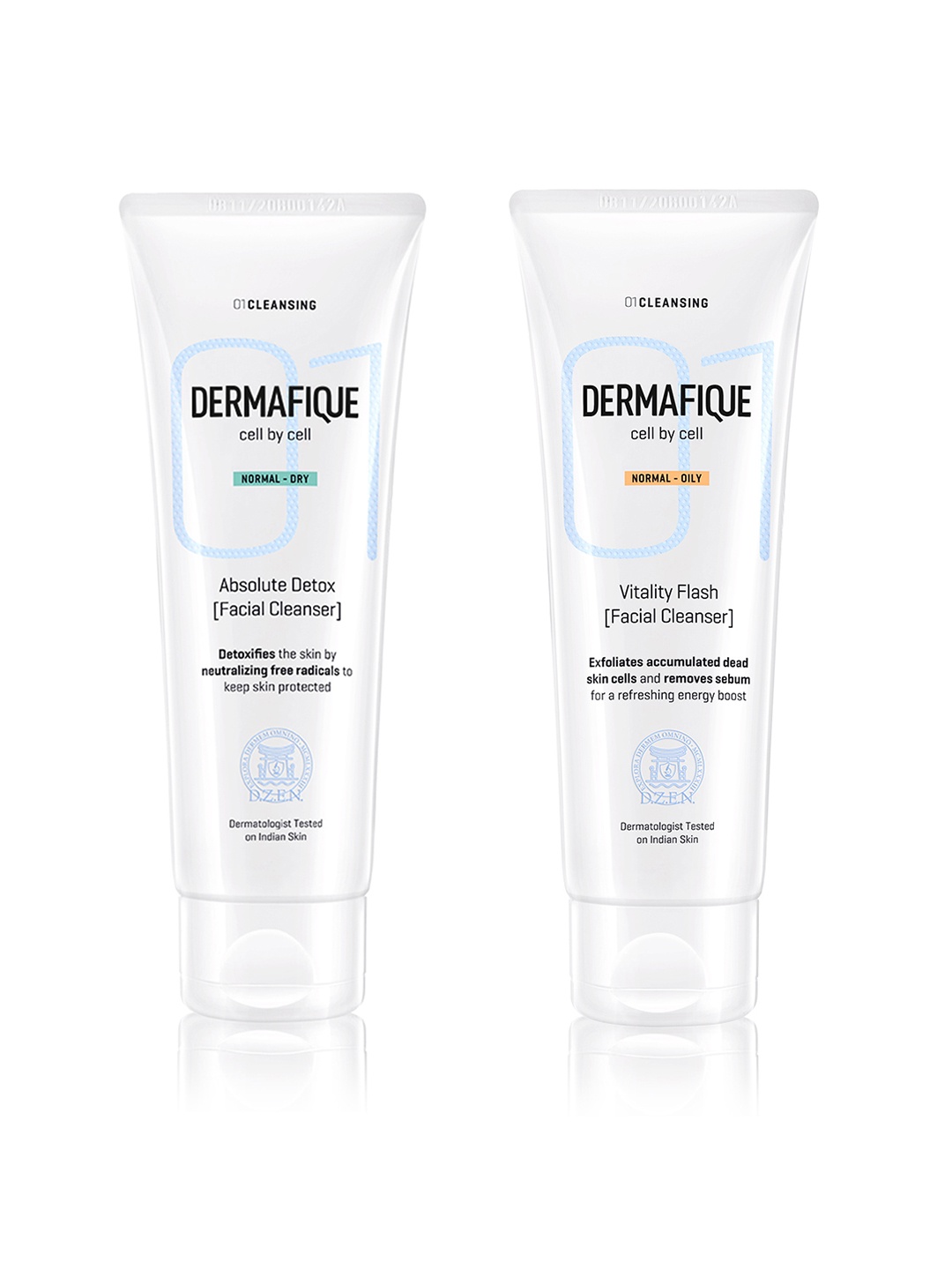 

Dermafique Set of 2 Facial Cleanser- Absolute Detox & Vitality Flash, White