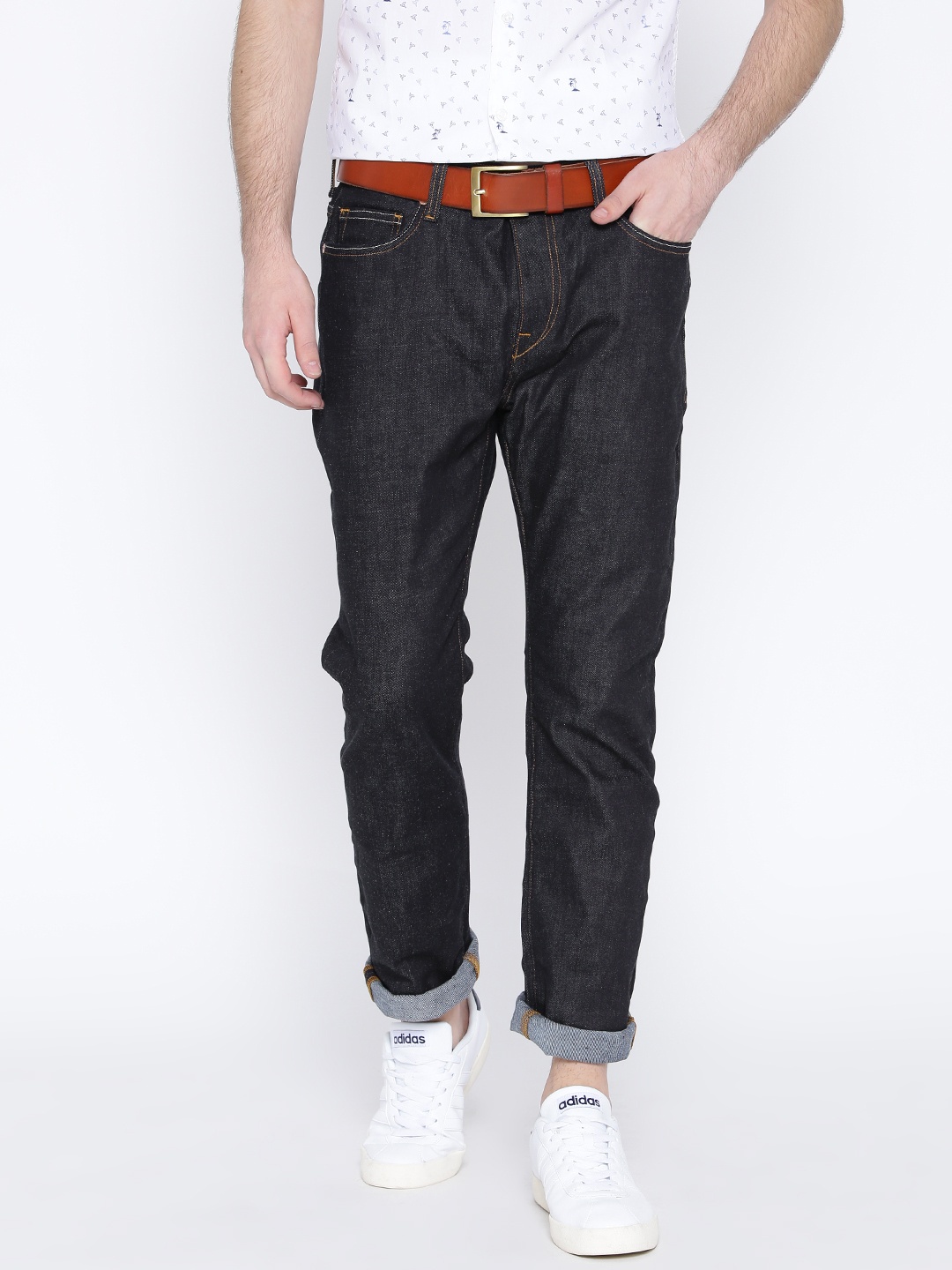 United Colors of Benetton Men Navy Slim Fit Stretchable Jeans, Navy blue