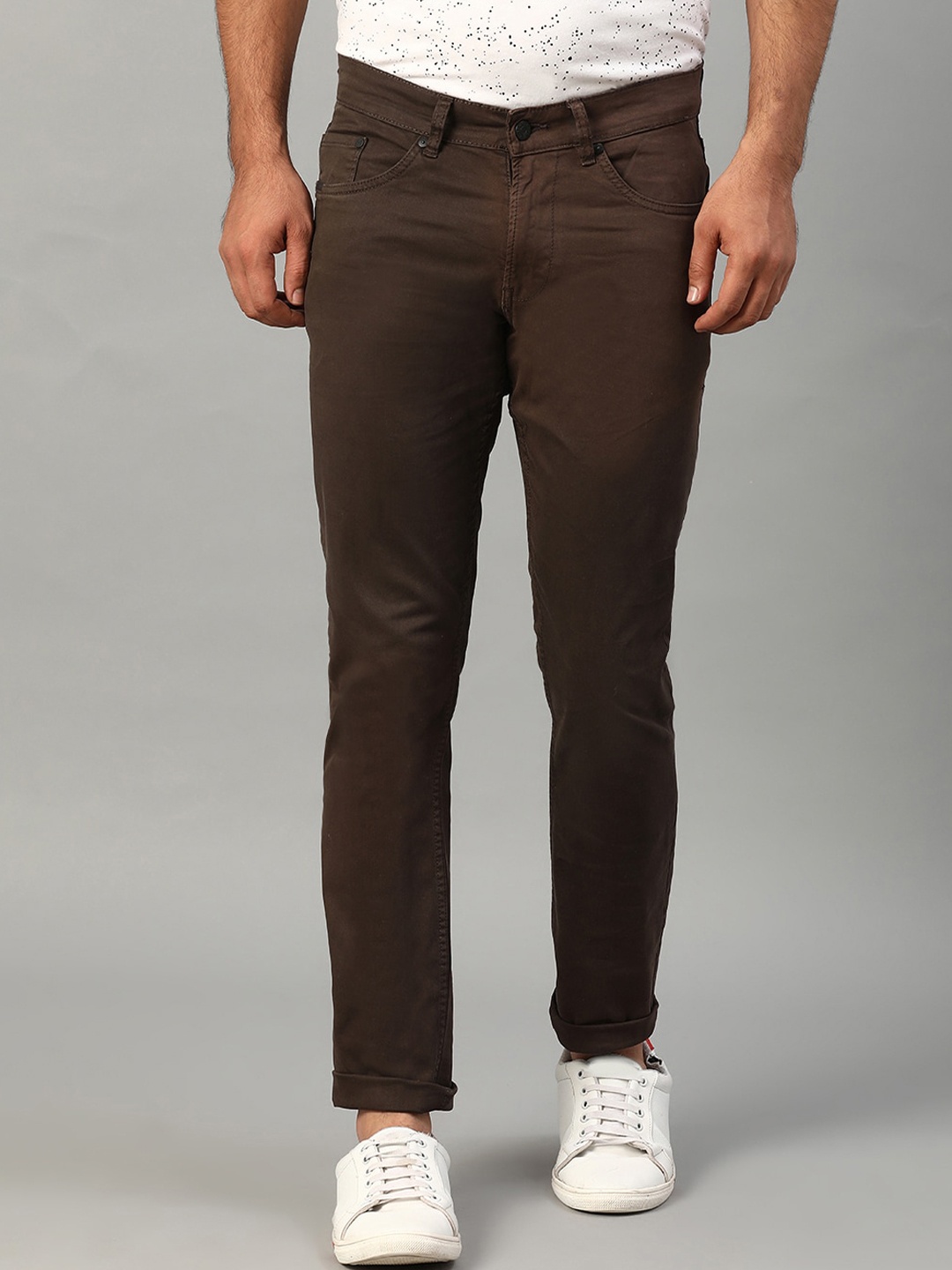 

Matinique Men Brown Slim Fit Chinos Trousers