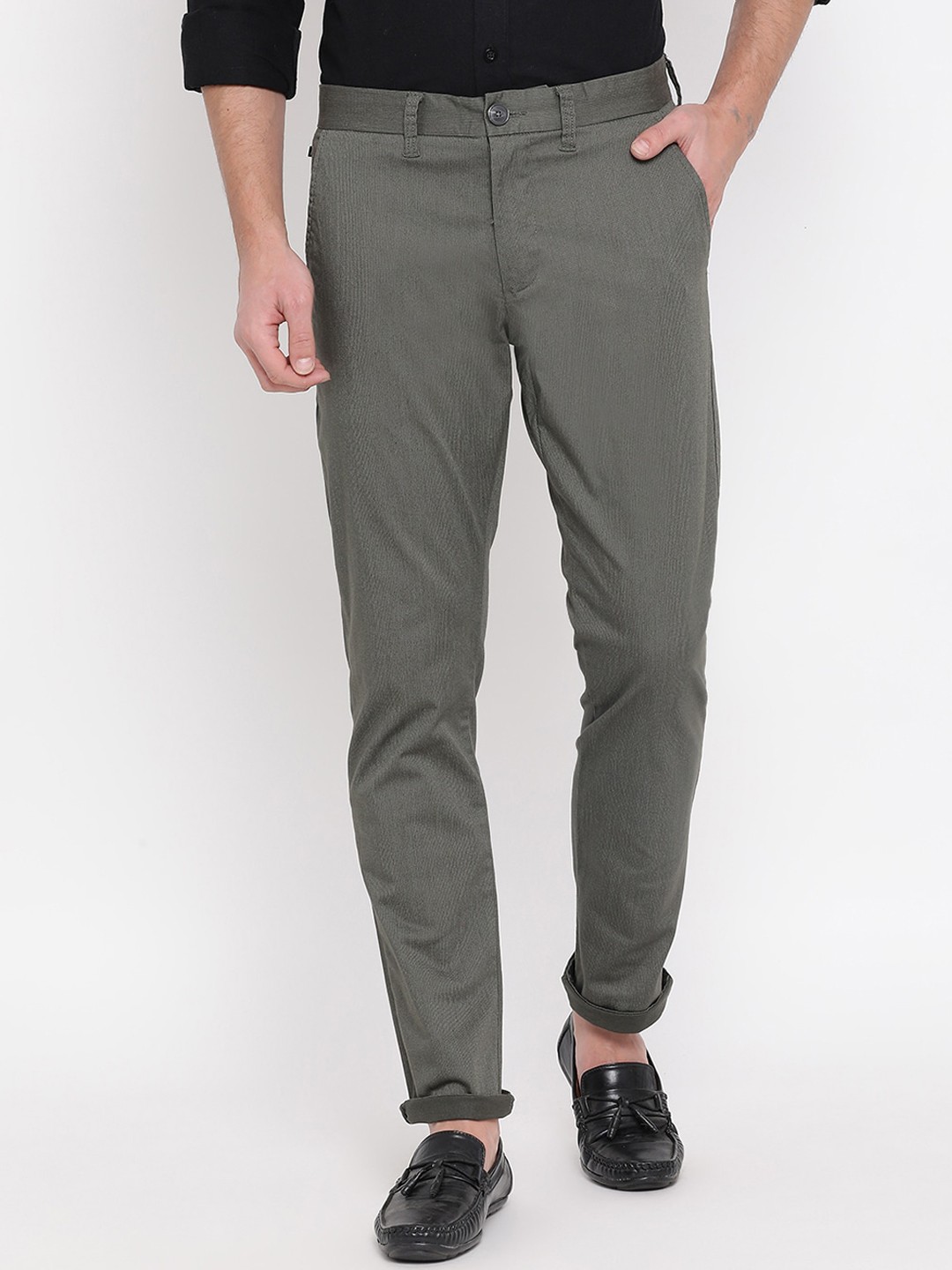 

Matinique Men Grey Slim Fit Trousers