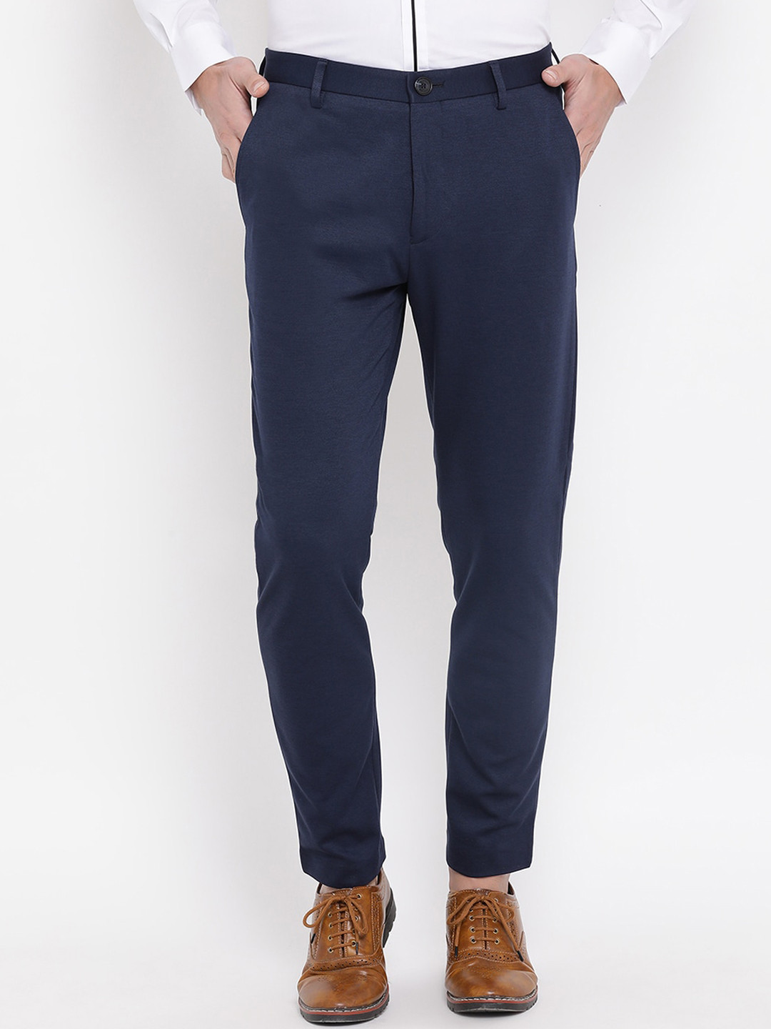

Matinique Men Navy Blue Slim Fit Trousers