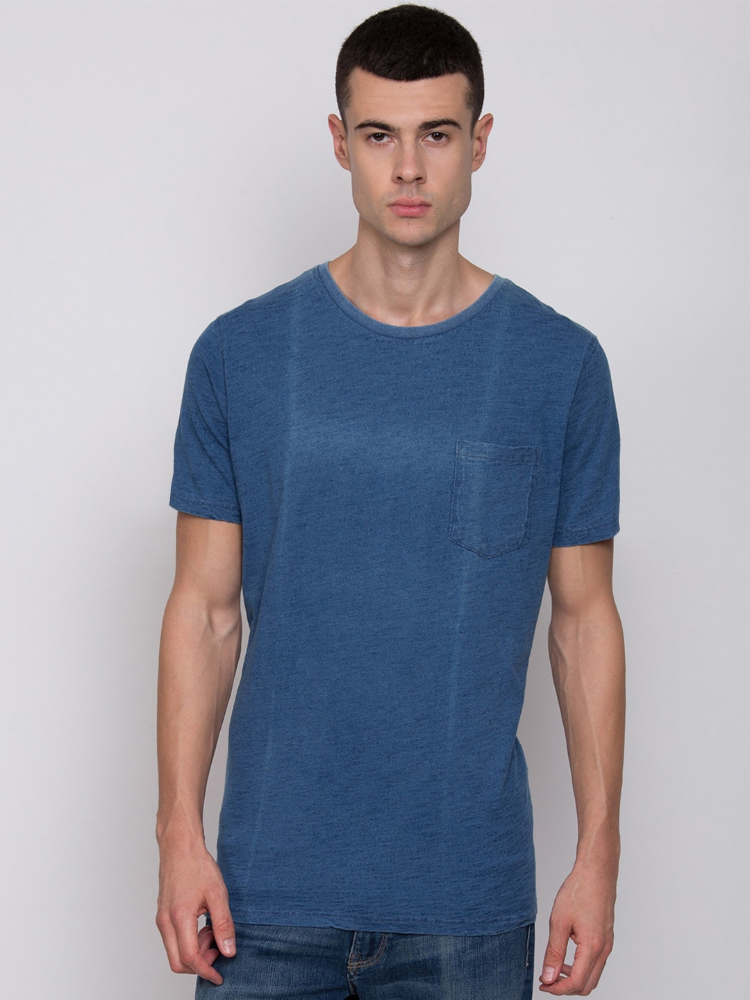 

Matinique Men Blue Slim Fit T-shirt
