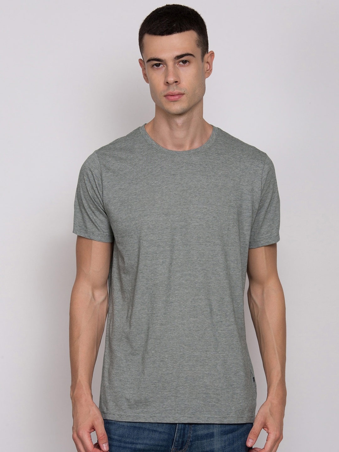

Matinique Men Grey Slim Fit T-shirt