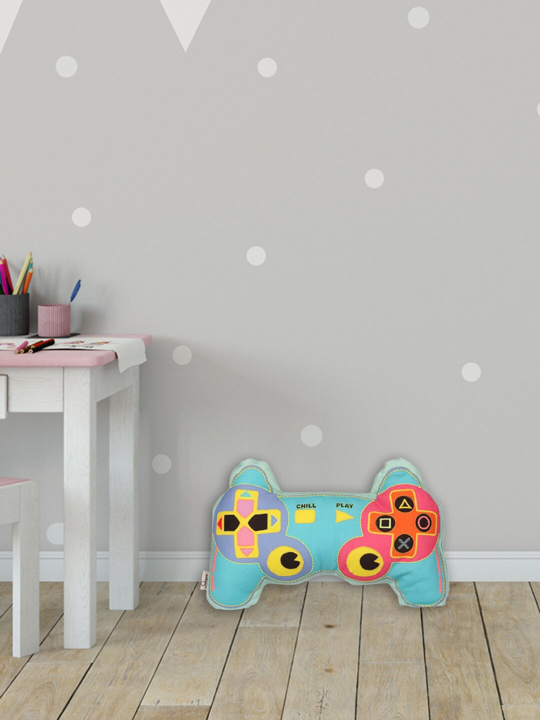 

Sivya Blue & Pink Gamer Printed Stuffed Cushion