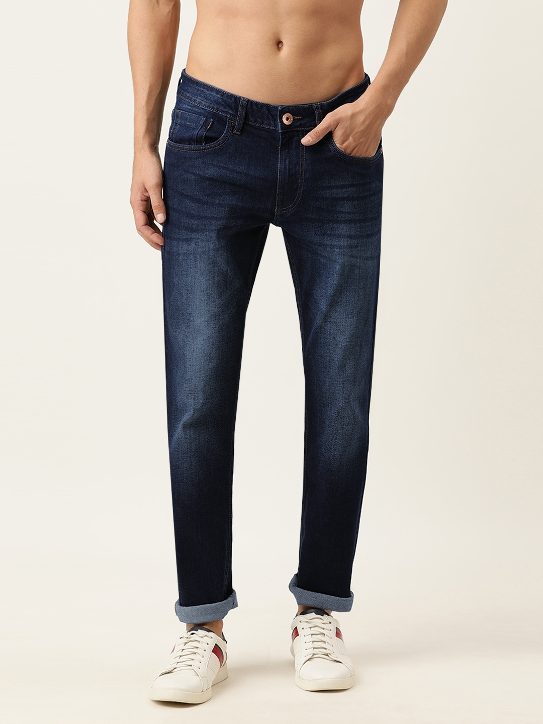 

Flying Machine Men Blue Michael Slim Tapered Fit Light Fade Stretchable Jeans