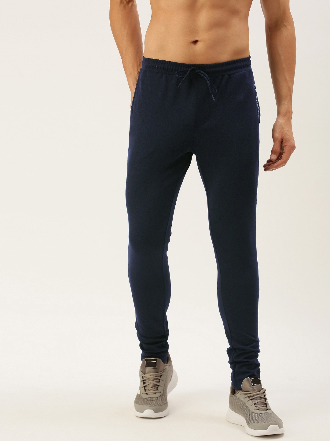 

Flying Machine Men Navy Blue Solid Track Pants