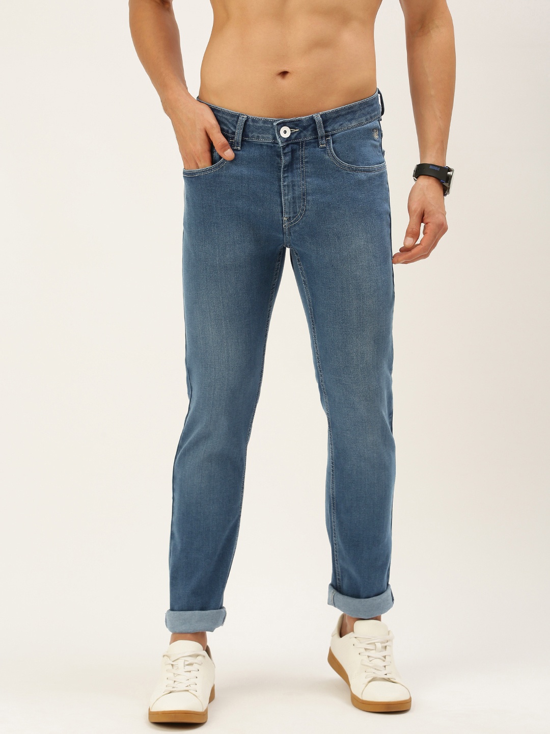 

Flying Machine Men Blue Slim Tapere Micheal Fit Light Fade Stretchable Jeans