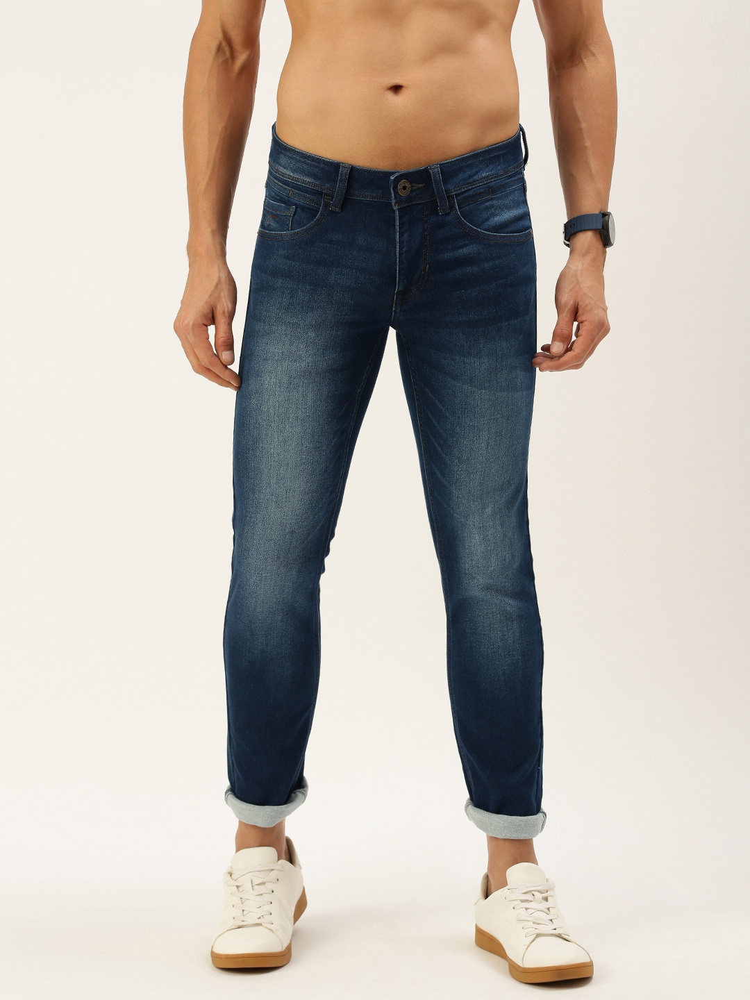 

Flying Machine Men Blue Jackson Skinny Fit Low-Rise Light Fade Stretchable Jeans