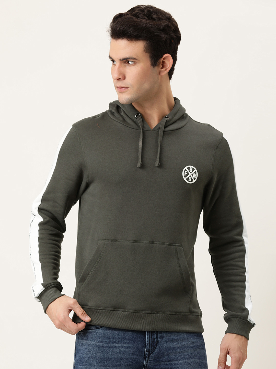 

Flying Machine Men Black Hooded Sweatshirt