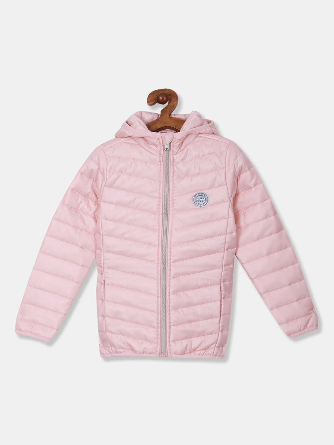 

U.S. Polo Assn. Kids Girls Pink Puffer Jacket