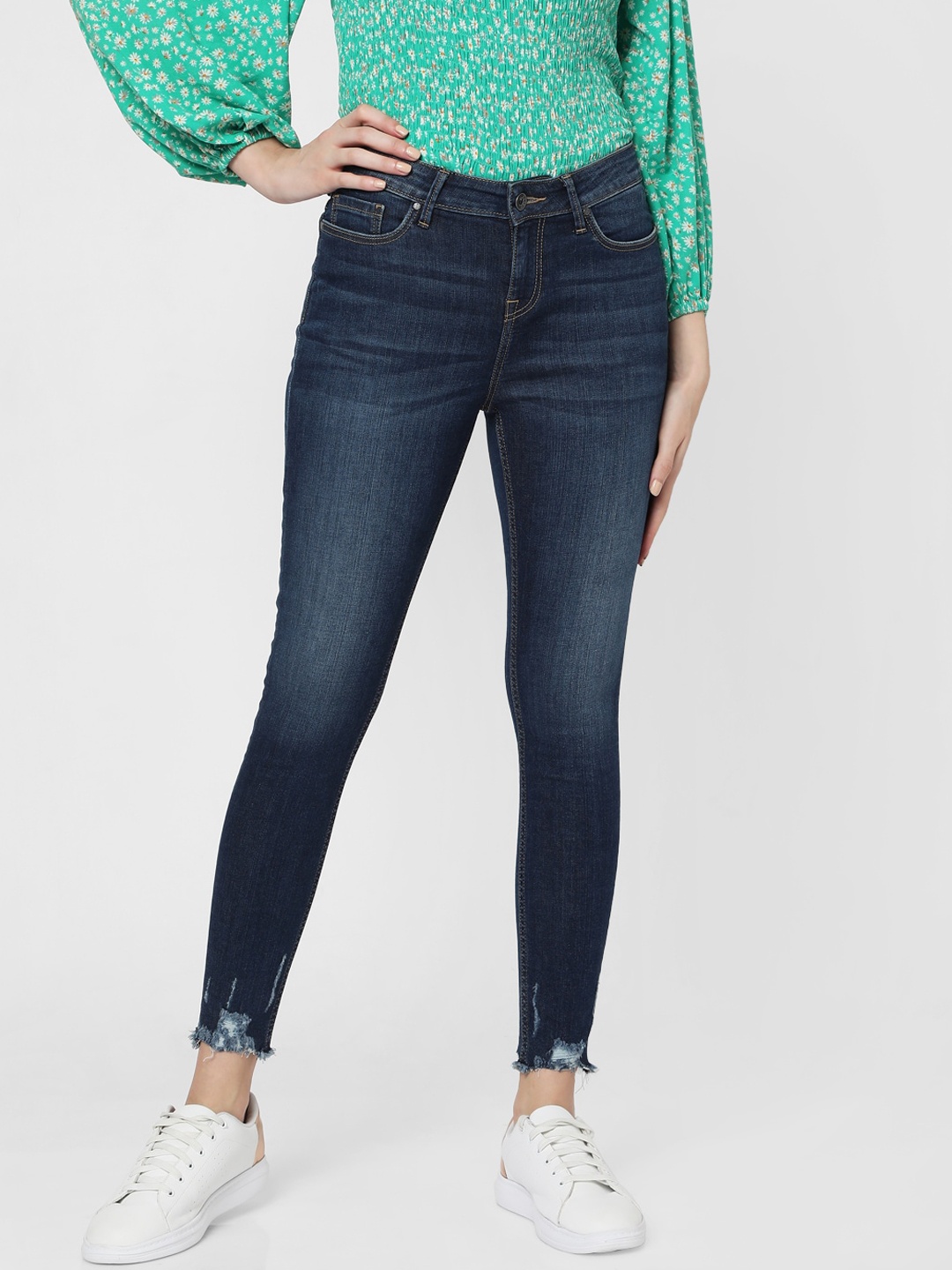 

Vero Moda Women Blue Skinny Fit Light Fade Mid-Rise Jeans