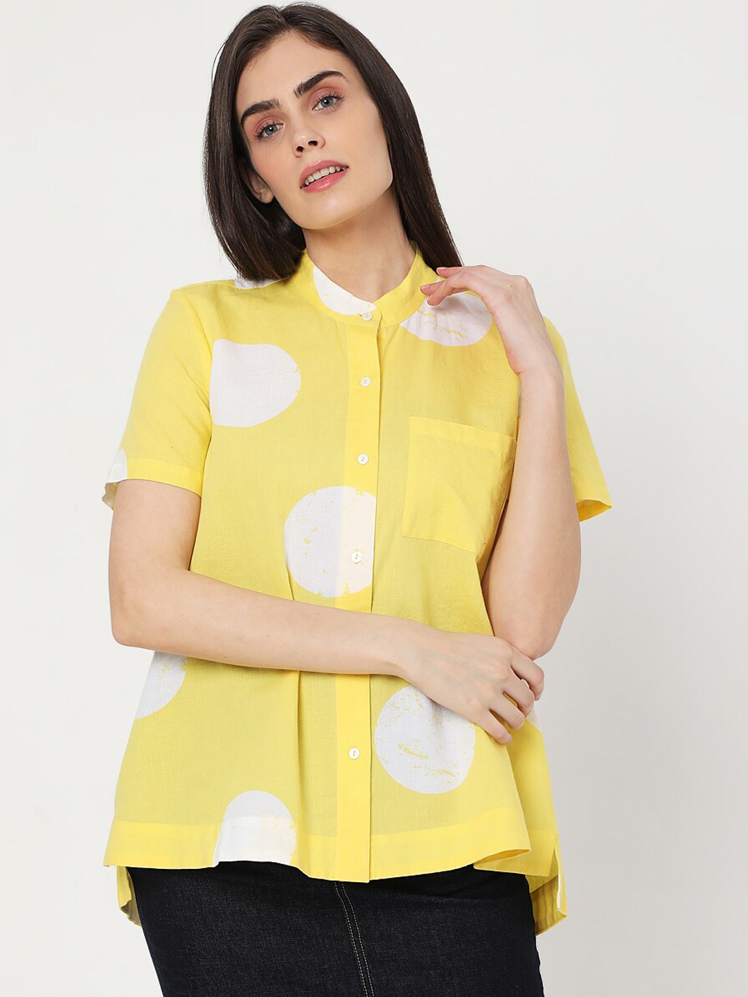 

Vero Moda Women Yellow Casual Shirt