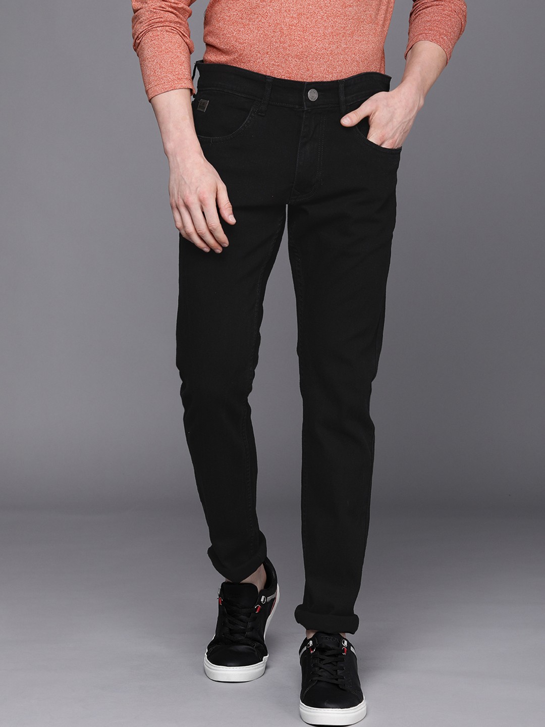 

WROGN Men Black Slim Fit Stretchable Jeans