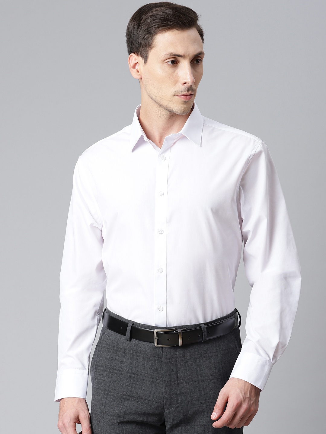 

Marks & Spencer Men White Solid Formal Shirt
