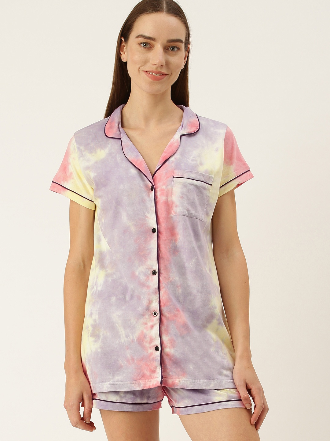 

Slumber Jill Women Multicoloured Printed Night suit, Multi