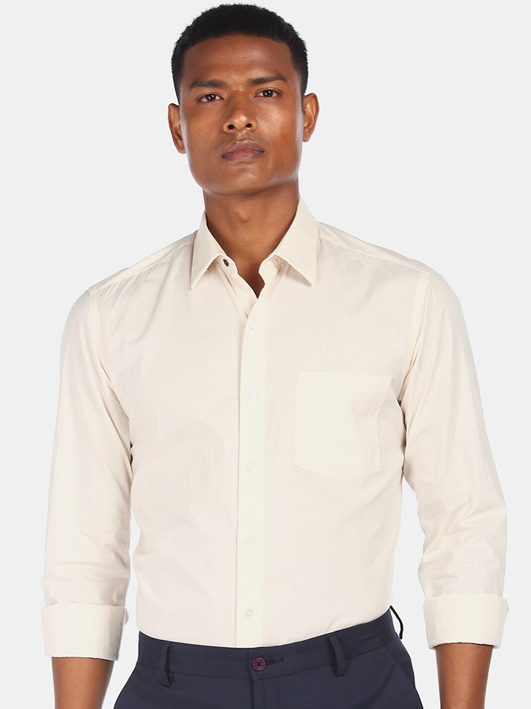 

Arrow New York Men Beige Slim Fit Formal Shirt