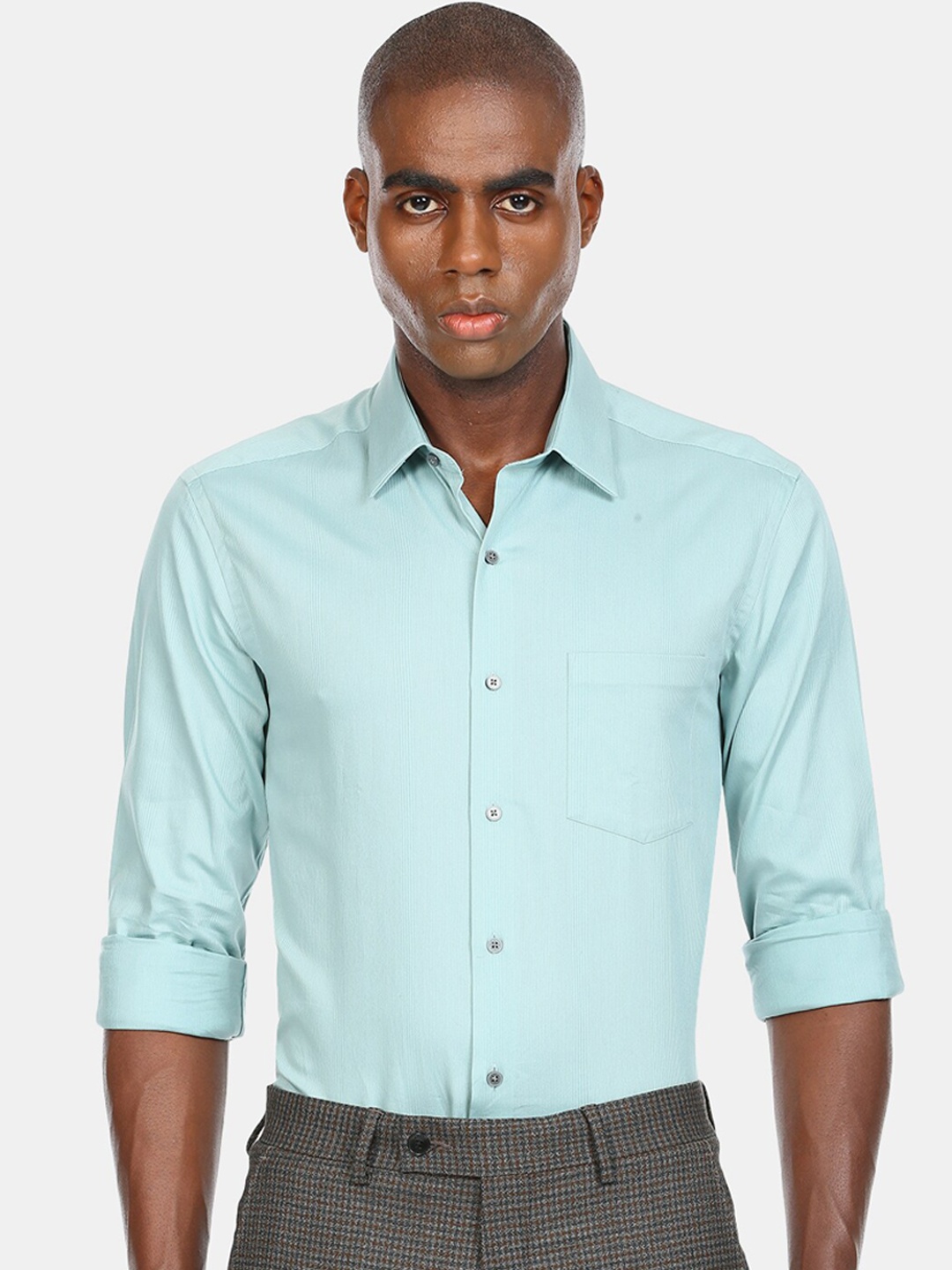 

Arrow New York Men Green Formal Shirt