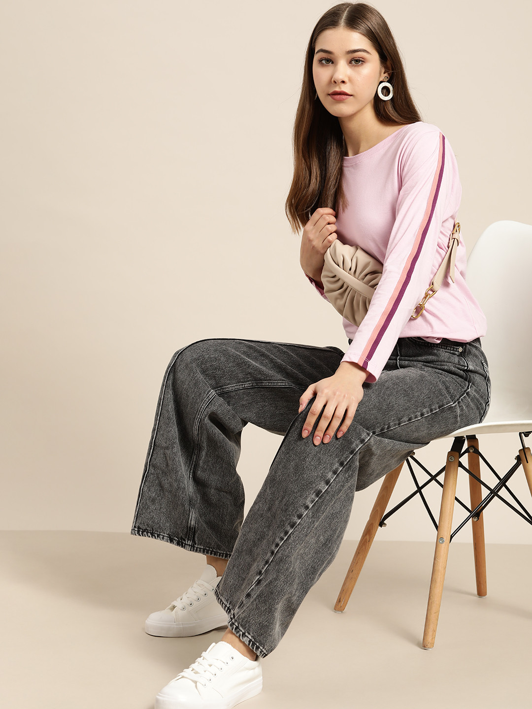 

Moda Rapido Women Pink Pure Cotton Solid T-shirt