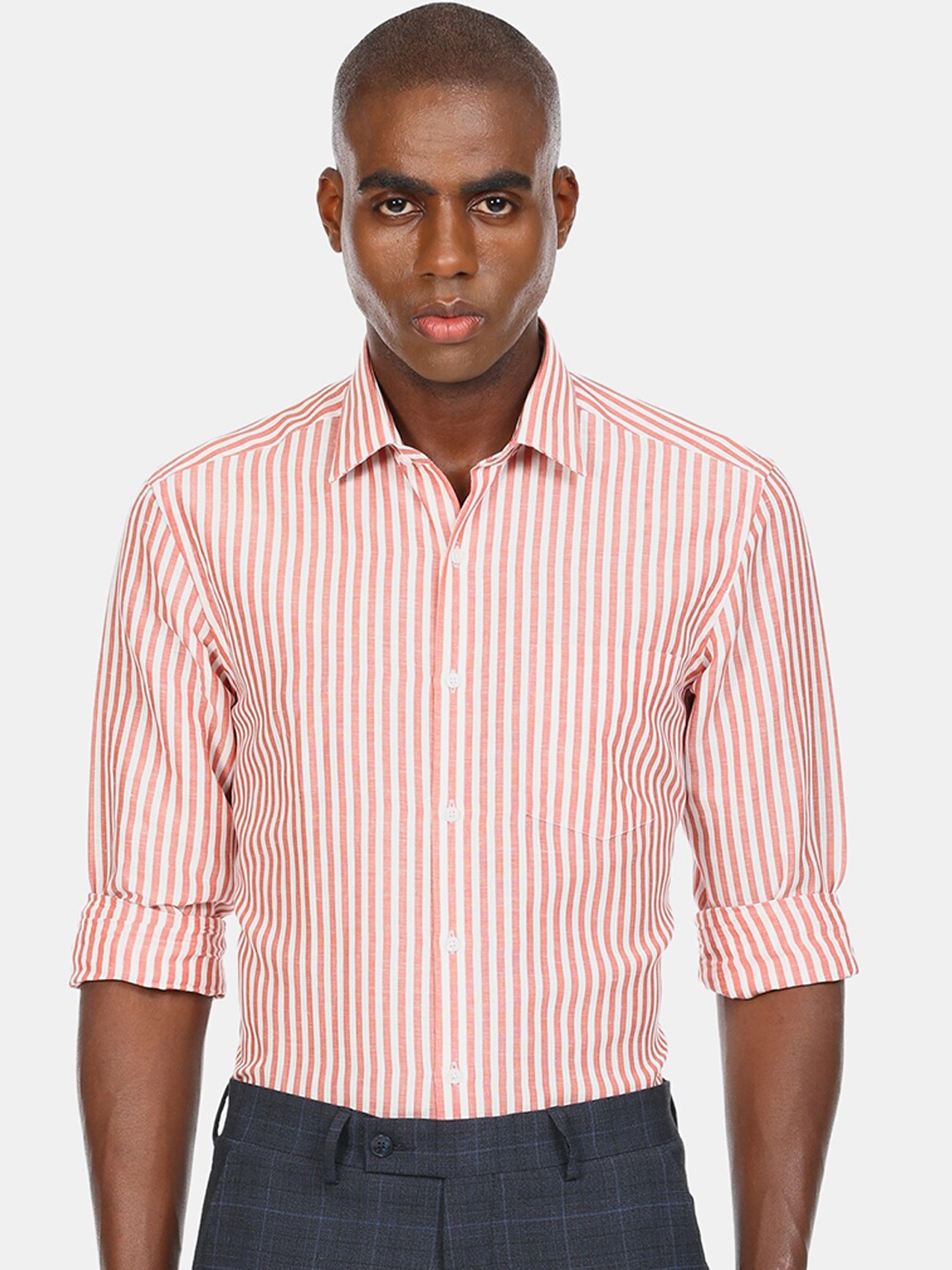 

Arrow Men Red Striped Formal Shirt