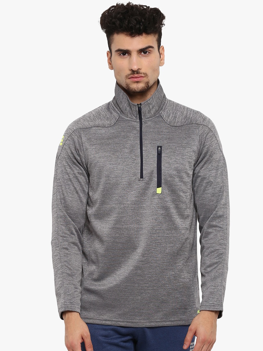 

rock.it Men Grey Pullover Sweatshirt