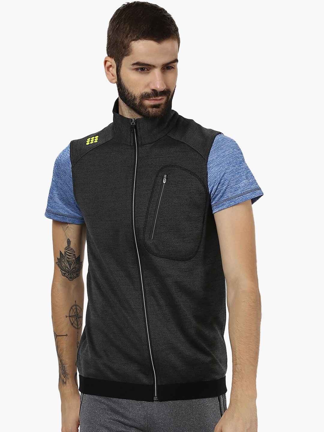 

rock.it Men Black Front-Open Sweatshirt