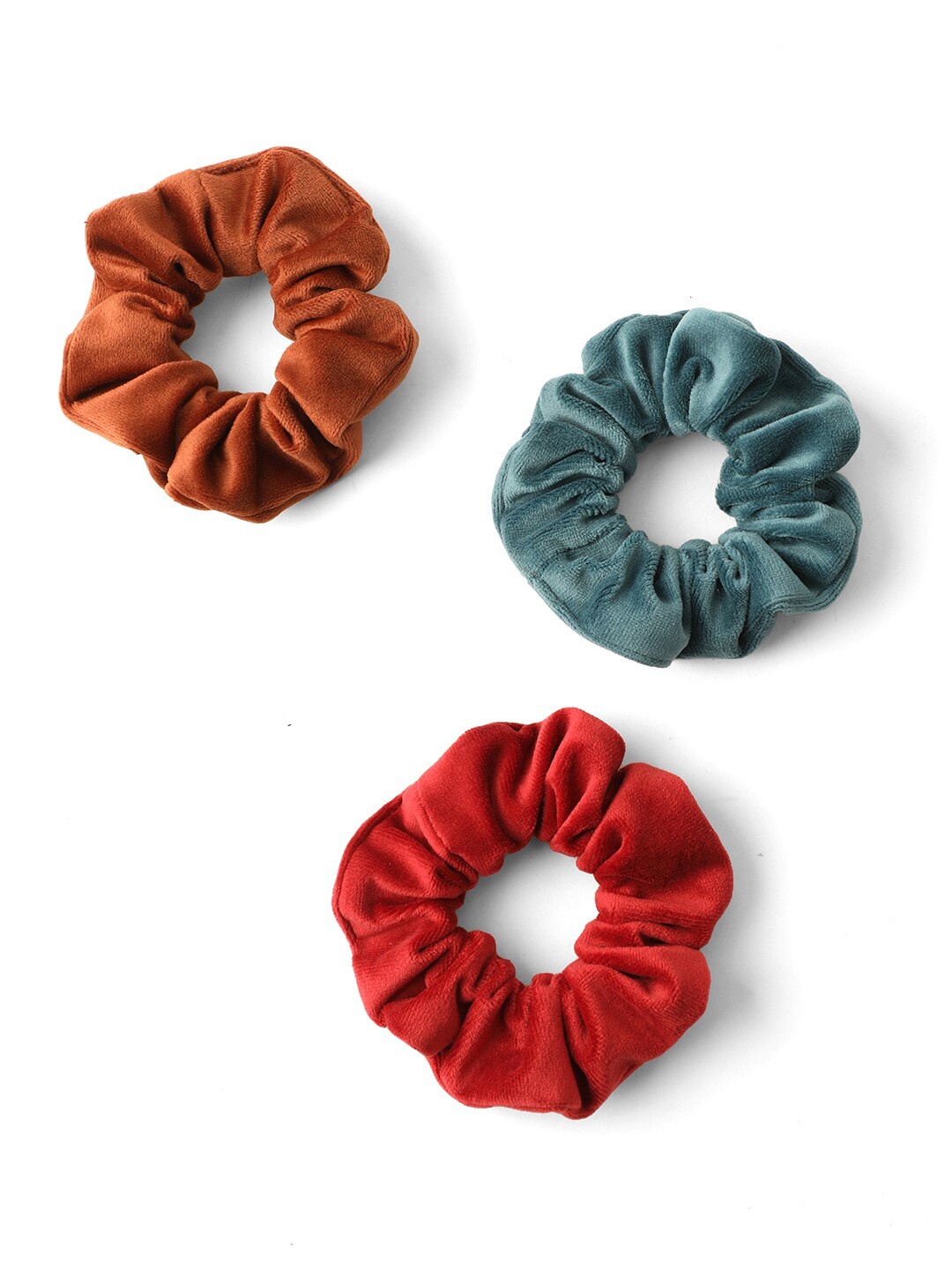 

Knotty Tail Women Grey Red Set of 3 Ponytail Holders