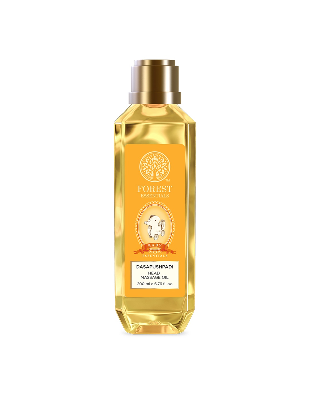 

Forest Essentials Ayurvedic Baby Head Massage Oil Dasapushpadi - 200 ml, Yellow
