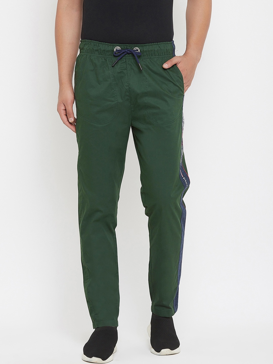 

Spirit Men Green Solid Pure Cotton Track Pants