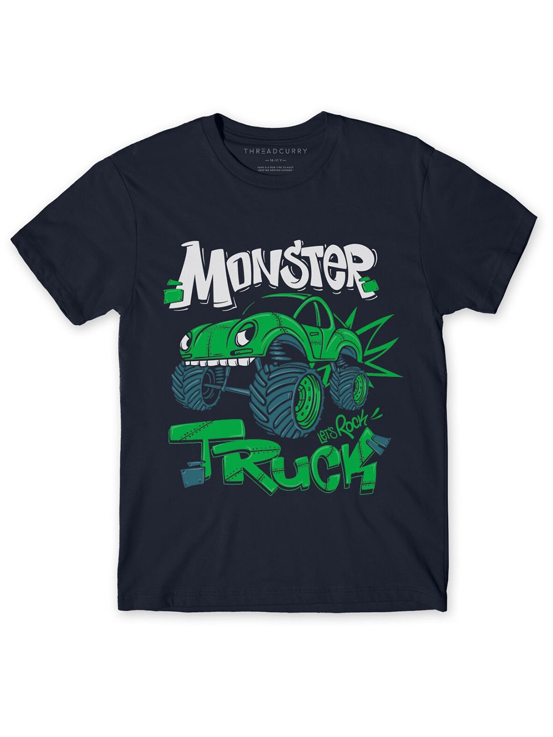 

THREADCURRY Boys Navy Blue Printed T-shirt