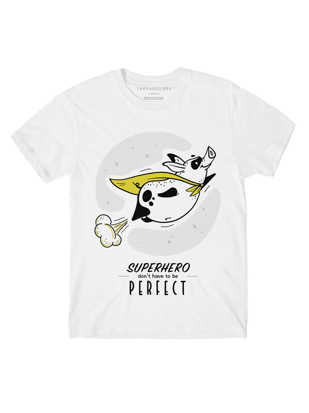 

THREADCURRY Boys White Printed T-shirt