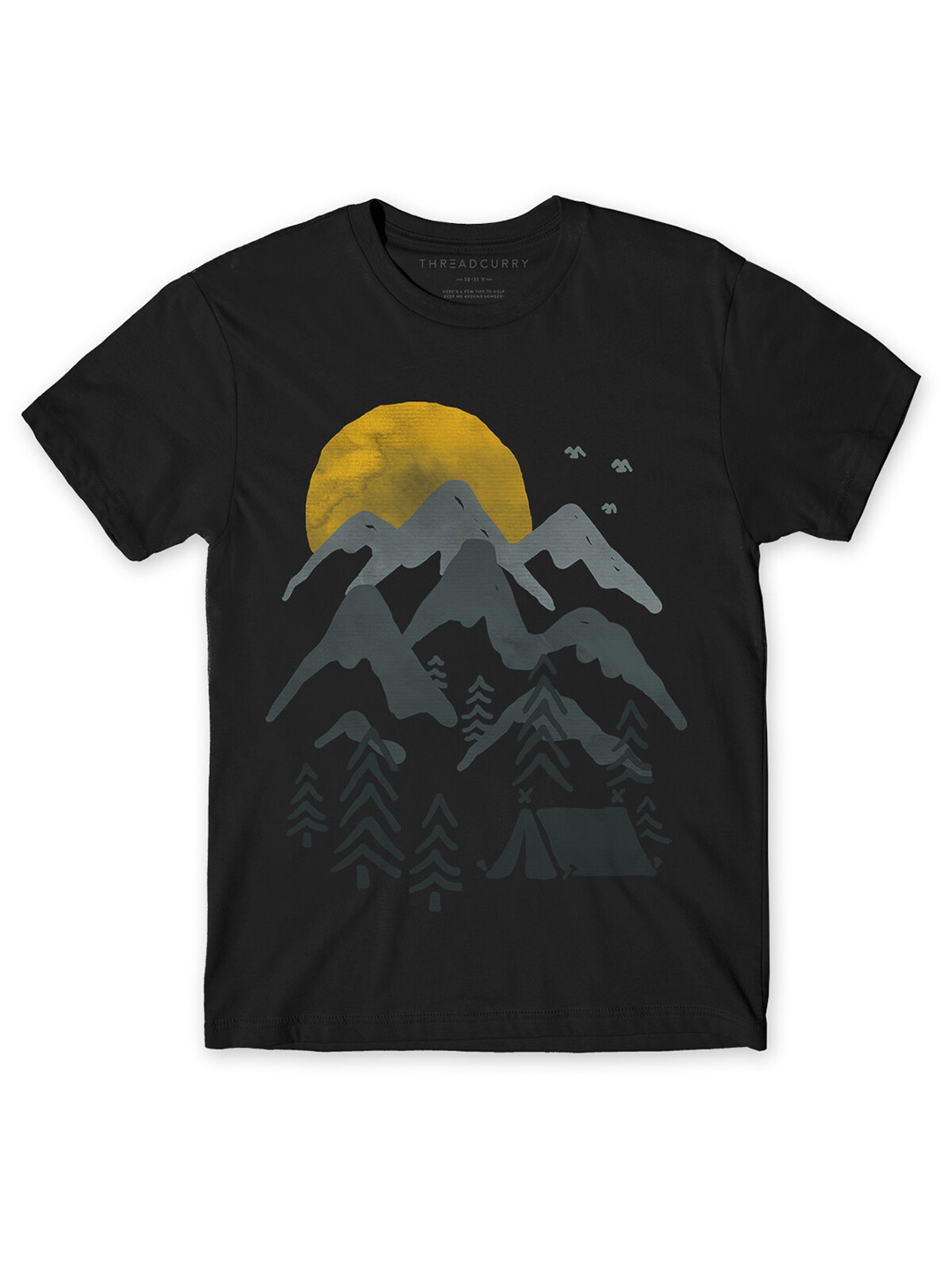 

THREADCURRY Boys Black Printed T-shirt