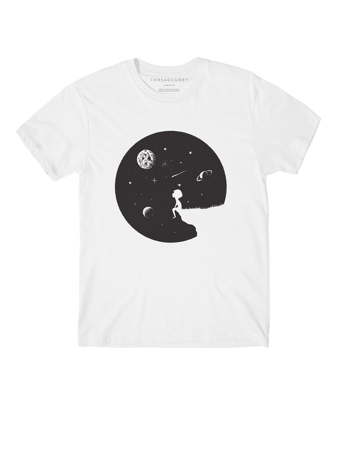 

THREADCURRY Boys White Printed T-shirt