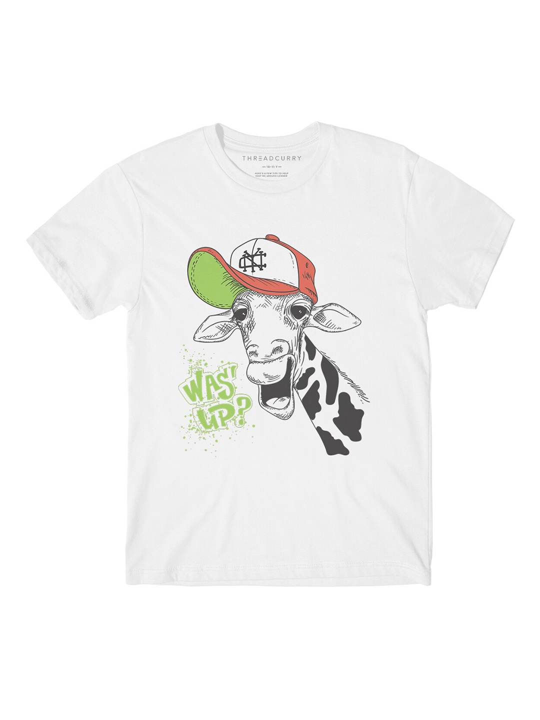 

THREADCURRY Boys White Printed T-shirt
