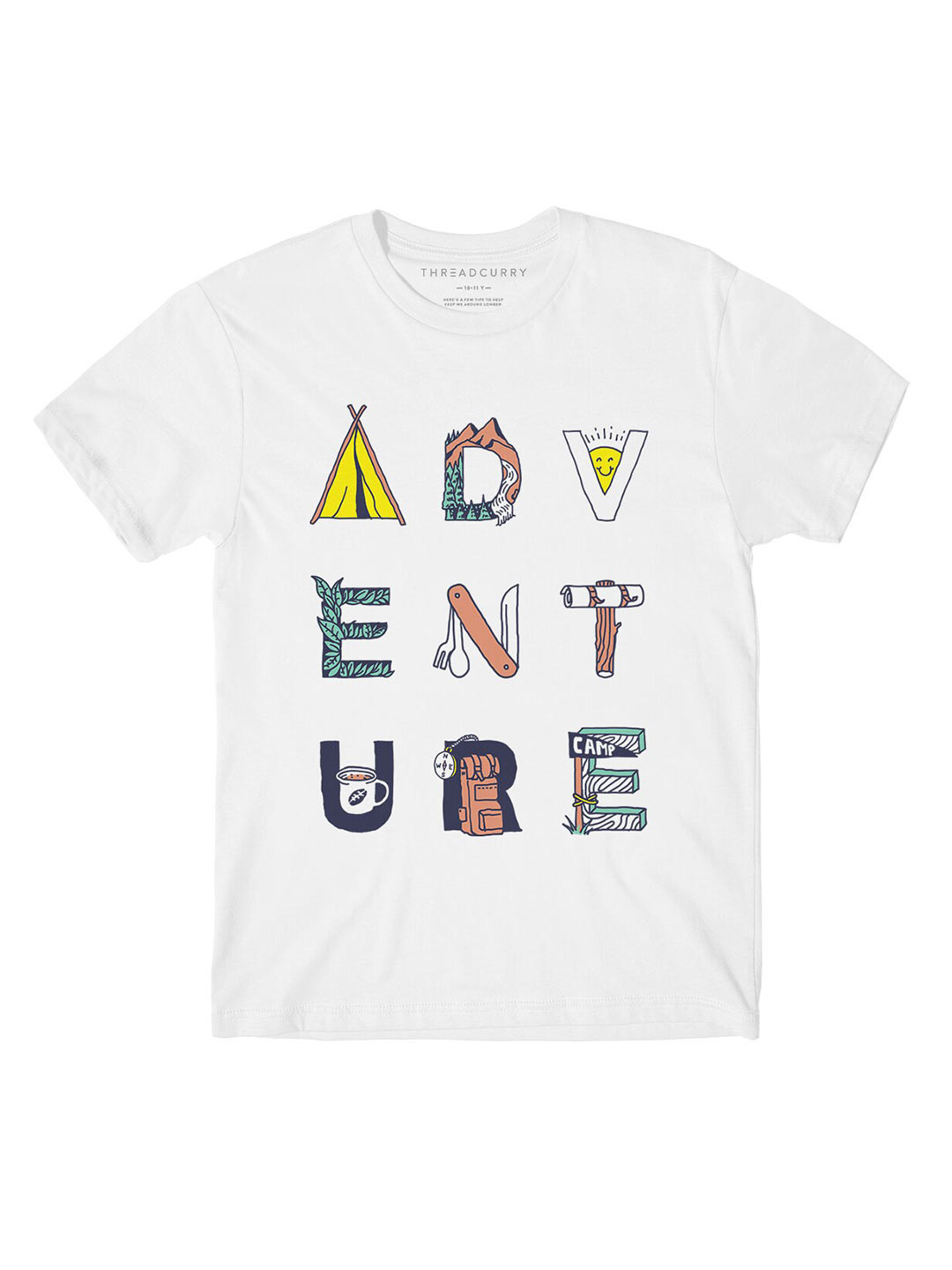 

THREADCURRY Boys White Printed T-shirt